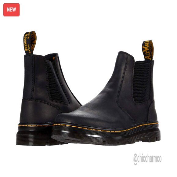 Unisex Chelsea Boots Size 5 Women 4 Men Leather Pull-On Comfortable